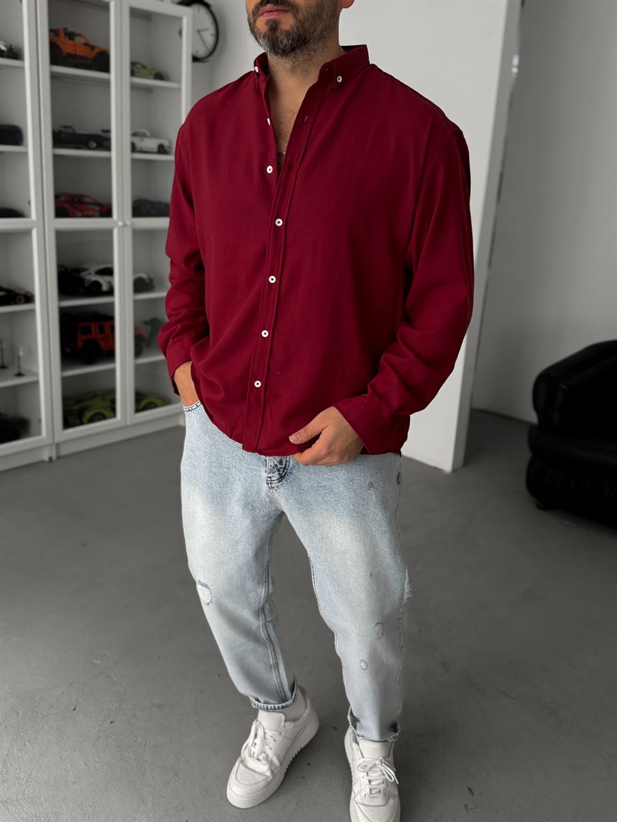 Burgundy Basic Shirt G-5138