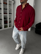 Burgundy Basic Shirt G-5138