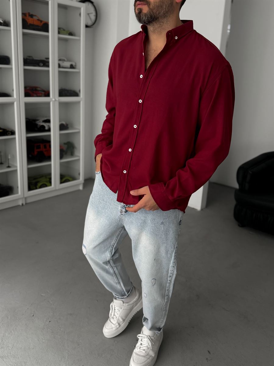 Burgundy Basic Shirt G-5138
