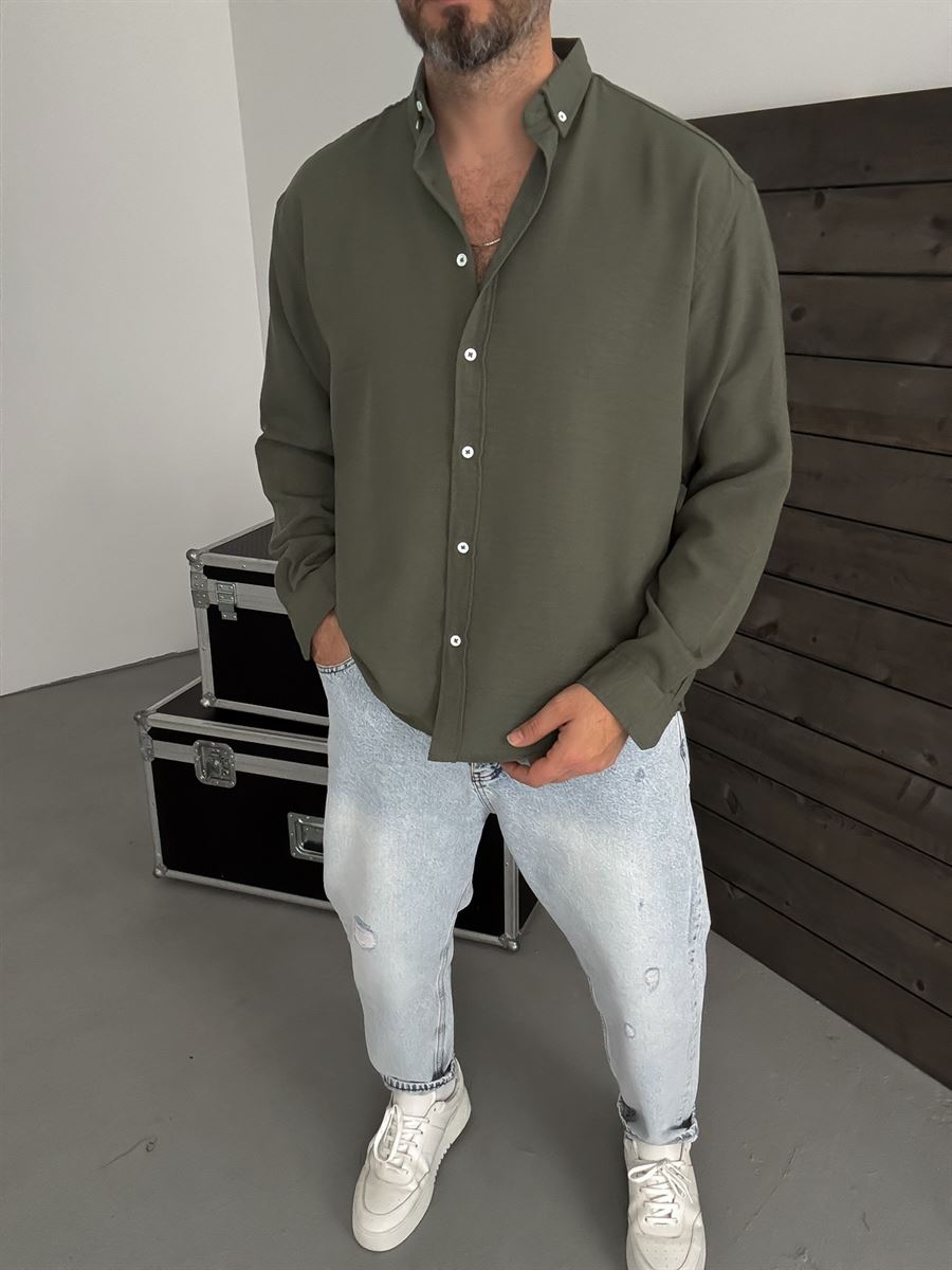 Dark Khaki Basic Shirt G-5138