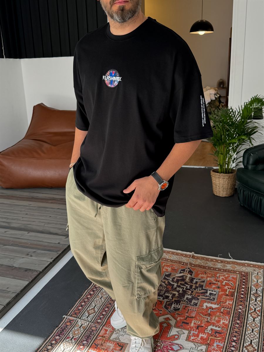 Flashback Patched Oversize T-Shirt