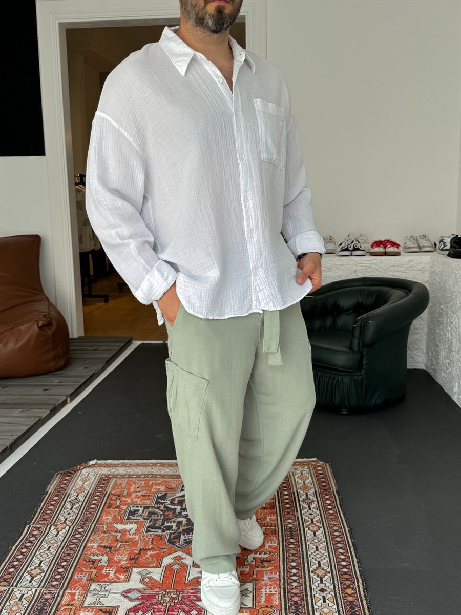 Muslin Fabric Long Sleeve Shirt