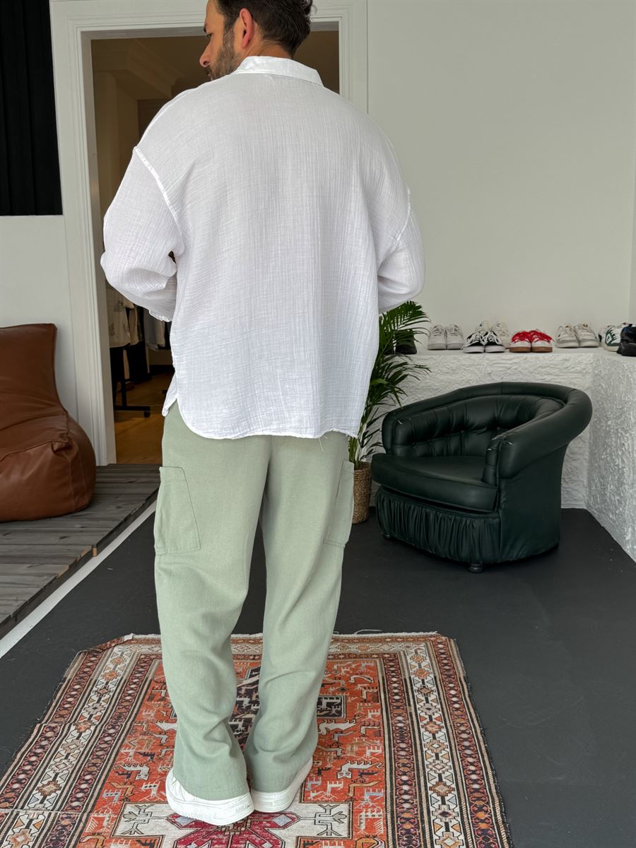 Muslin Fabric Long Sleeve Shirt