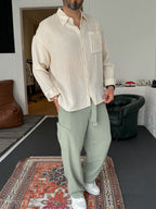 Muslin Fabric Long Sleeve Shirt