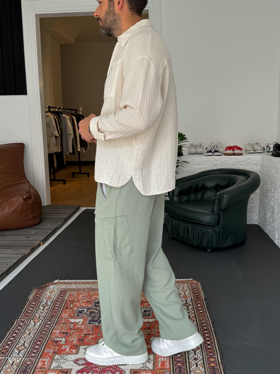 Muslin Fabric Long Sleeve Shirt