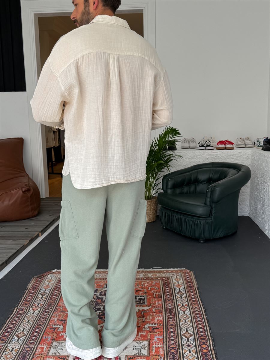 Muslin Fabric Long Sleeve Shirt