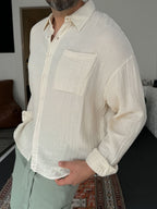 Muslin Fabric Long Sleeve Shirt