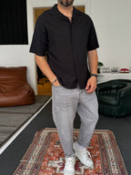 Leaf Embroidered Shirt