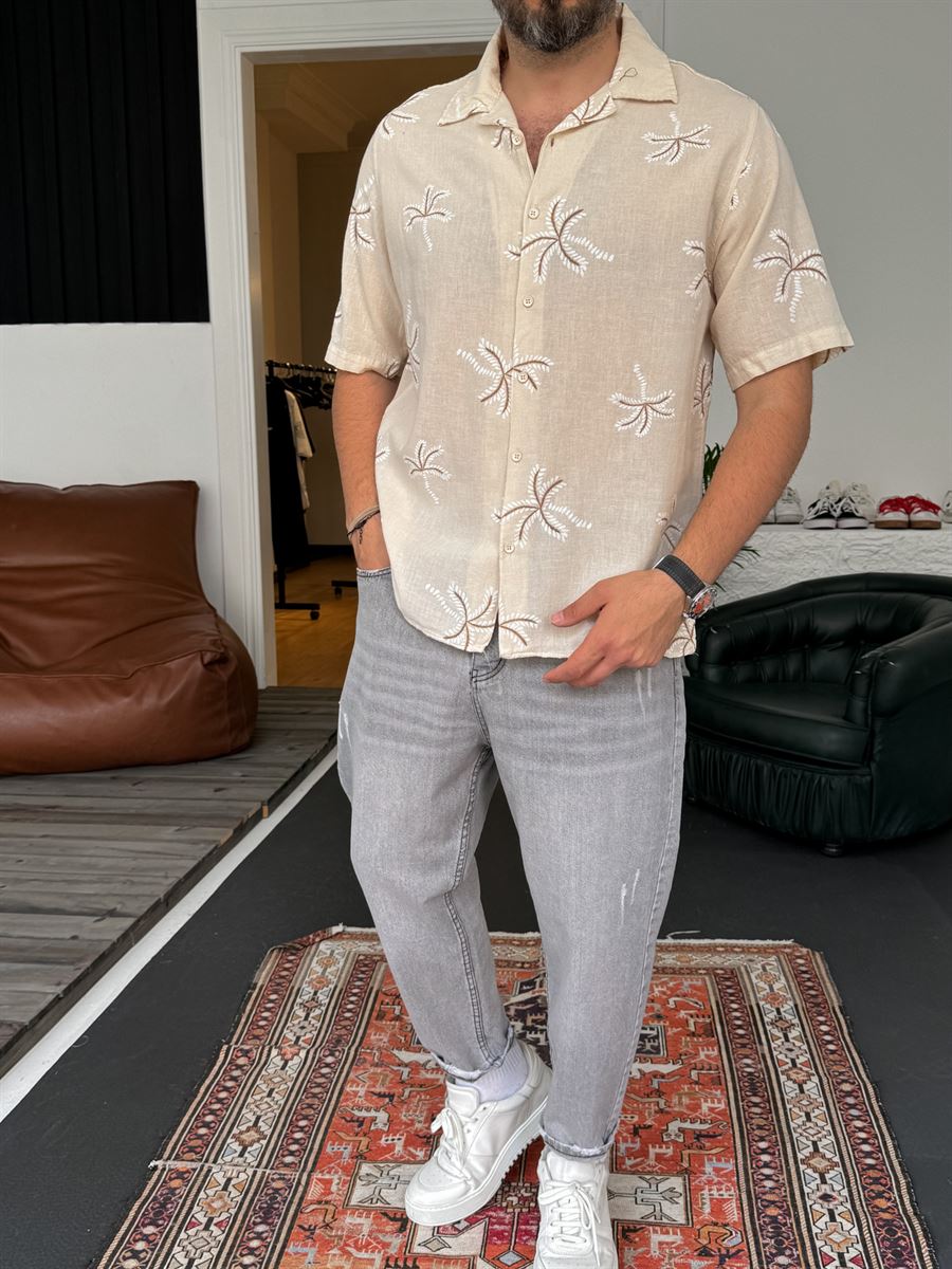 Palm Embroidered Shirt