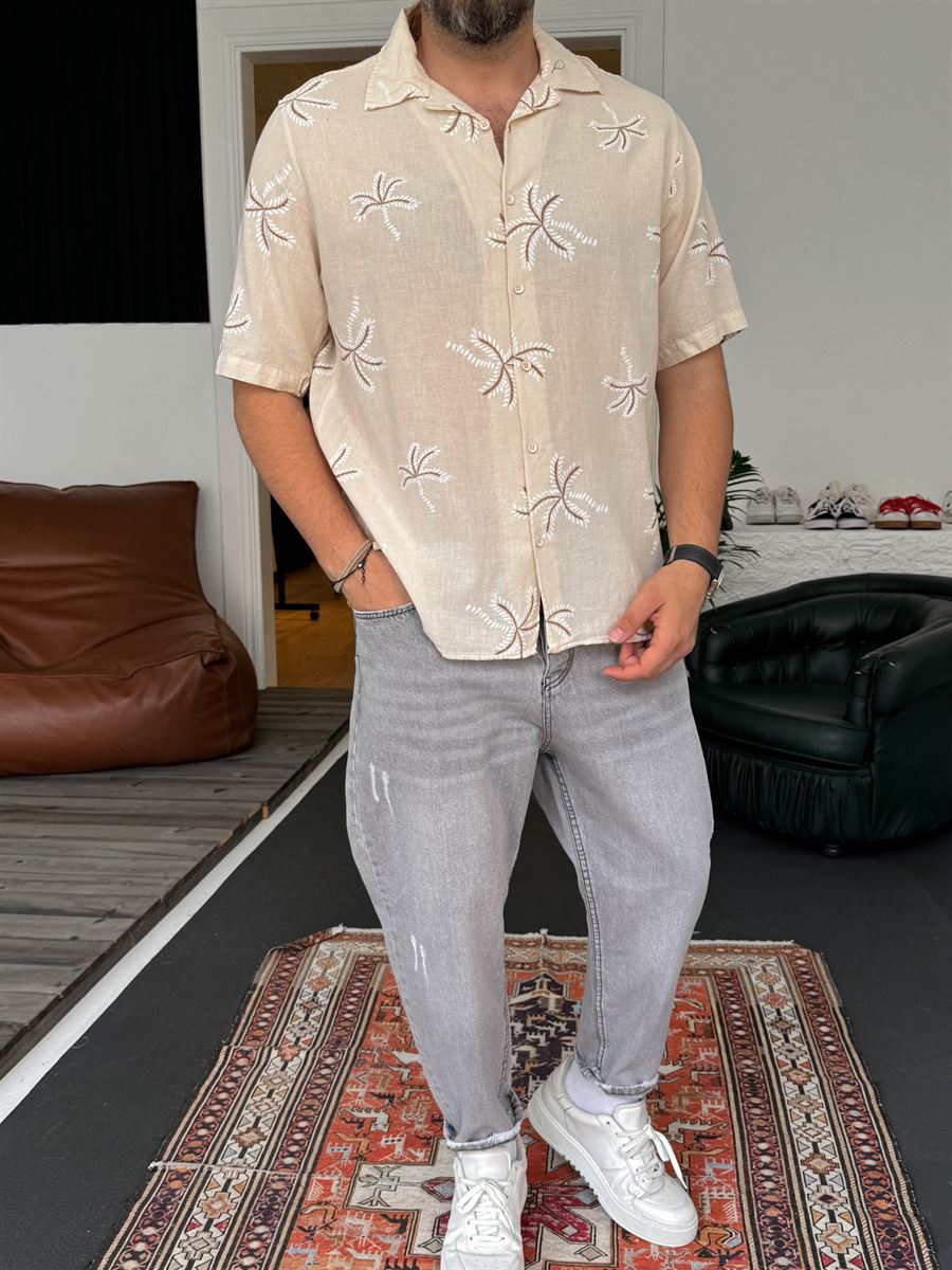 Palm Embroidered Shirt