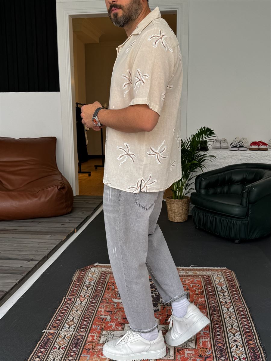 Palm Embroidered Shirt