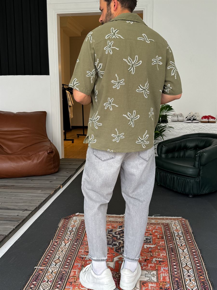 Palm Embroidered Shirt