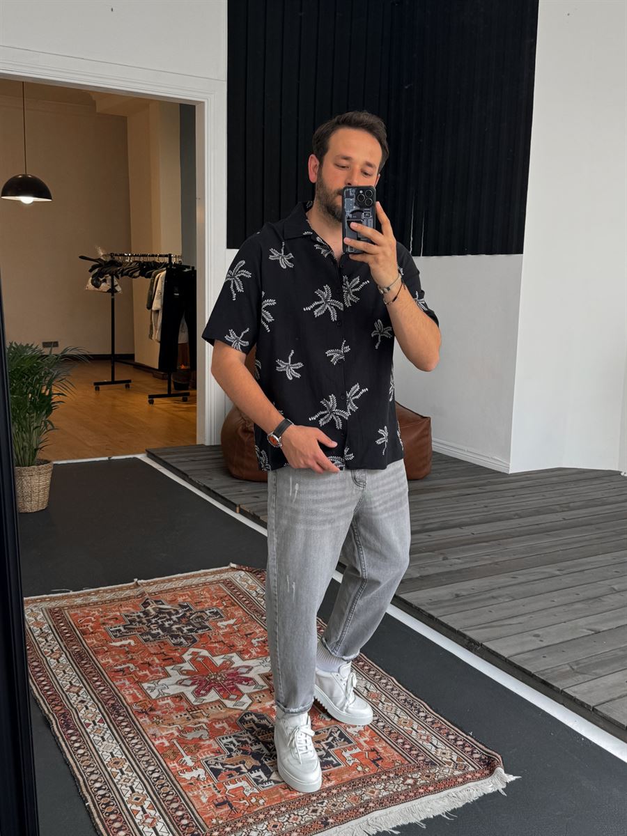 Palm Embroidered Shirt