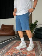 Side Detailed Denim Shorts