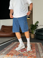 Cargo Pocket Denim Shorts