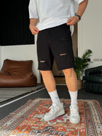 Distressed Denim Shorts