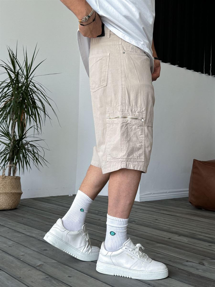 Zipped Pocket Cargo Shorts