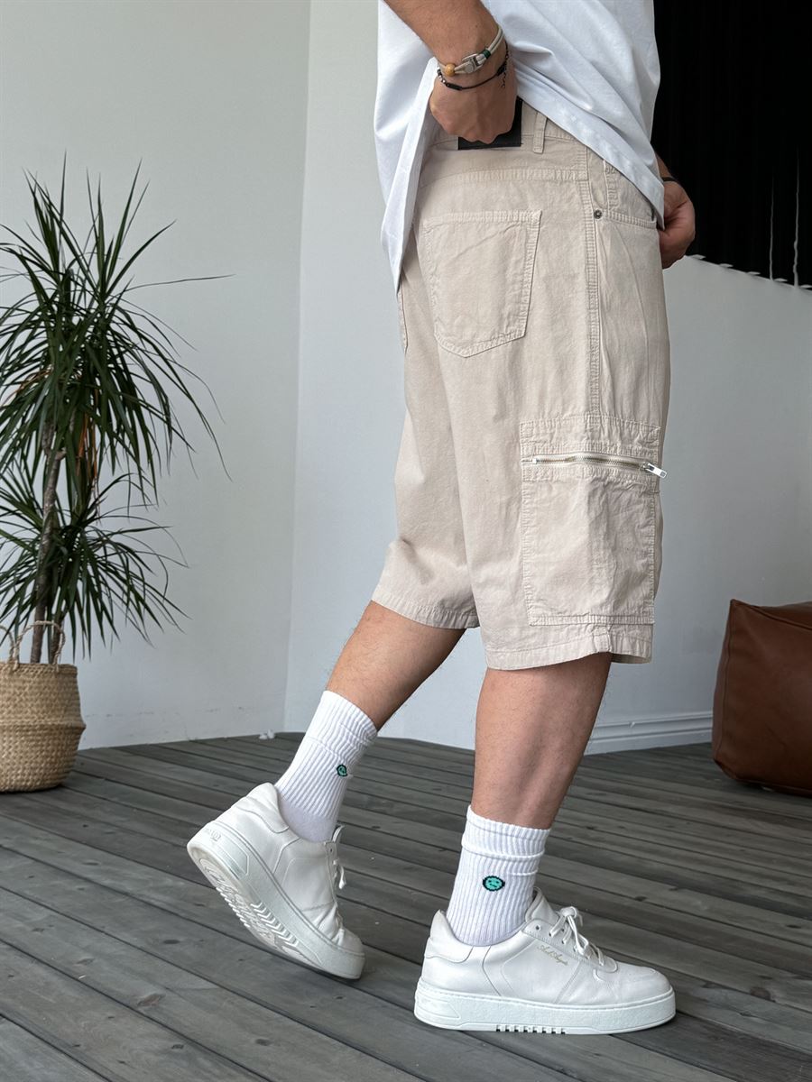 Zipped Pocket Cargo Shorts