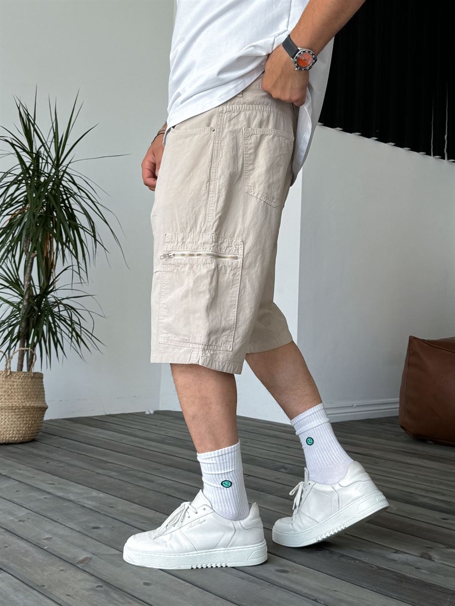 Zipped Pocket Cargo Shorts