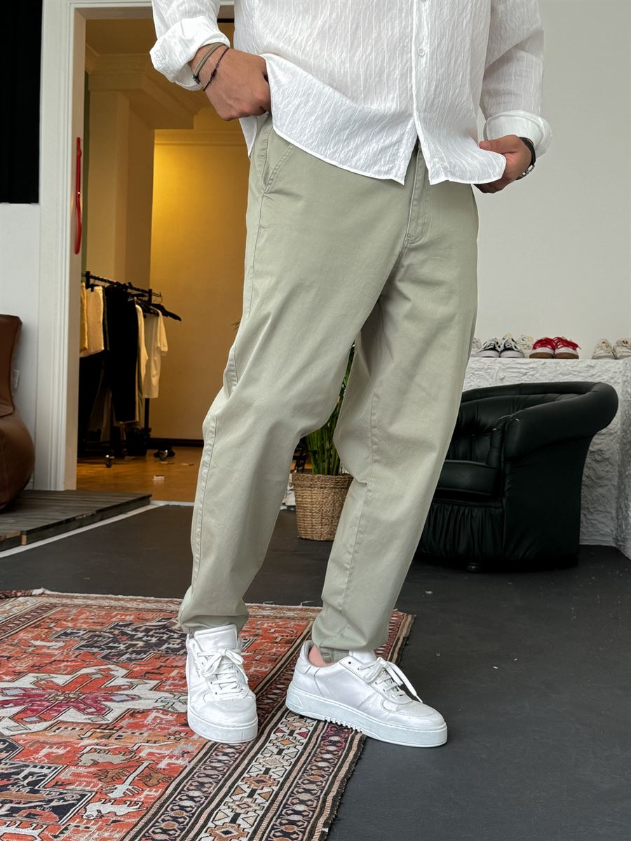Khaki Lycra Basic Chino Boyfriend DF-2364/2369