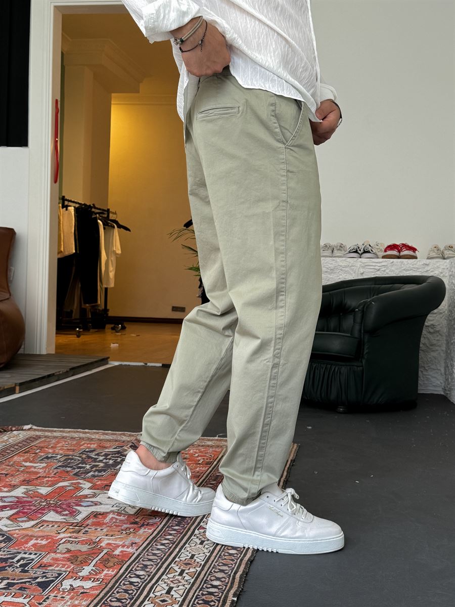 Khaki Lycra Basic Chino Boyfriend DF-2364/2369