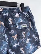 Seahorse Patterned Swim Shorts