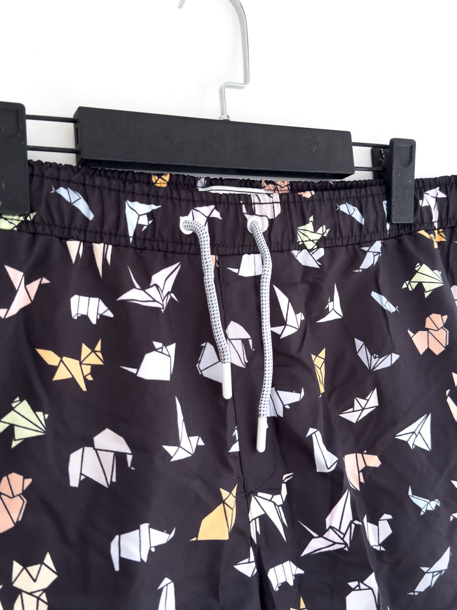 Origami Patterned Swim Shorts