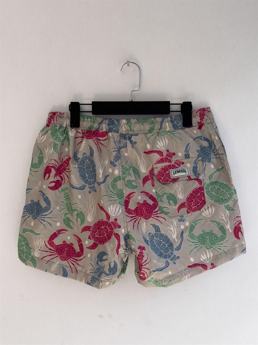 Crab Patterned Swim Shorts