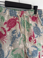 Crab Patterned Swim Shorts