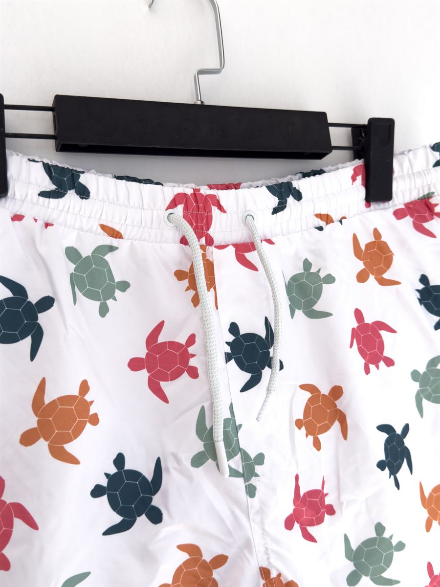 Turtle Patterned Swim Shorts