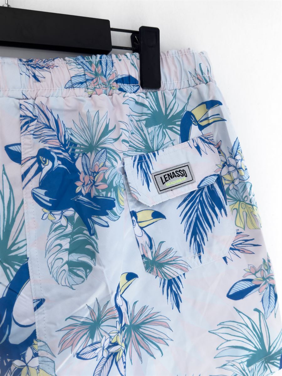 Panama Patterned Swim Shorts