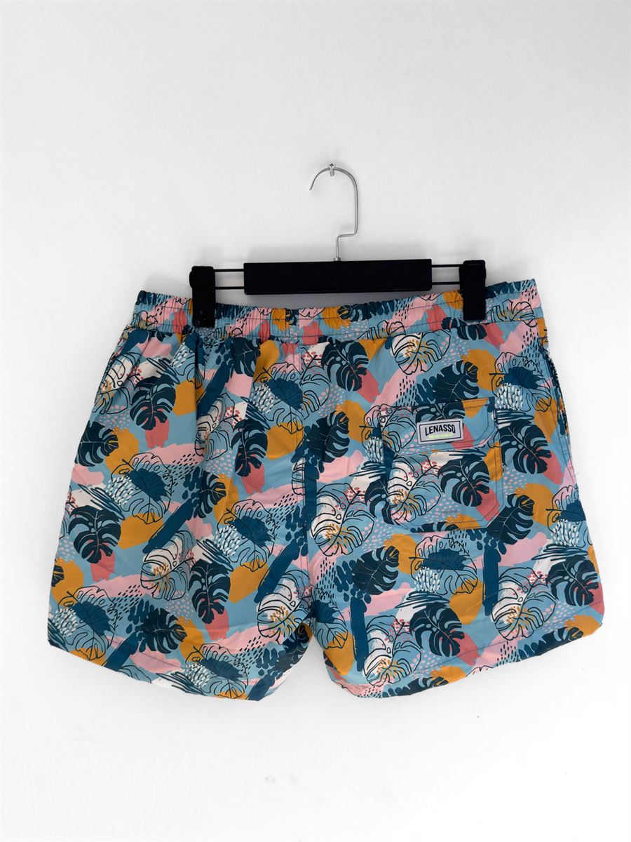 Leaf Patterned Swim Shorts