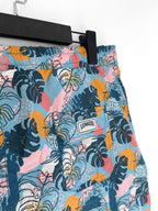 Leaf Patterned Swim Shorts