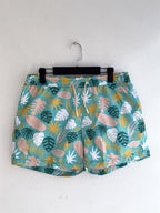 Leaf Patterned Swim Shorts