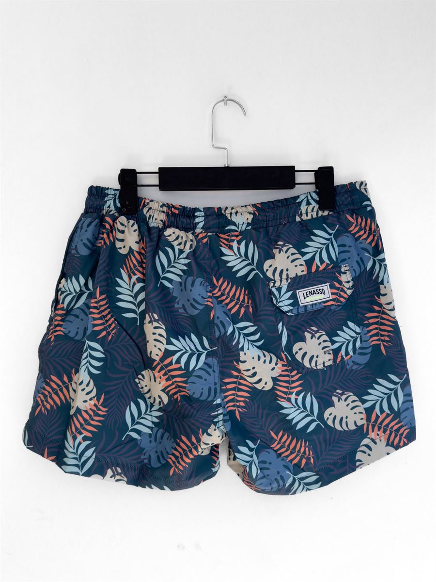 Leaf Patterned Swim Shorts