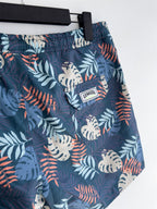 Leaf Patterned Swim Shorts