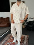 Knit Embroidered Short Sleeve Shirt