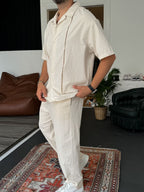Knit Embroidered Short Sleeve Shirt