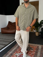 Knit Embroidered Short Sleeve Shirt