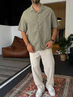 Knit Embroidered Short Sleeve Shirt