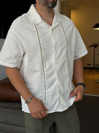 Knit Embroidered Short Sleeve Shirt