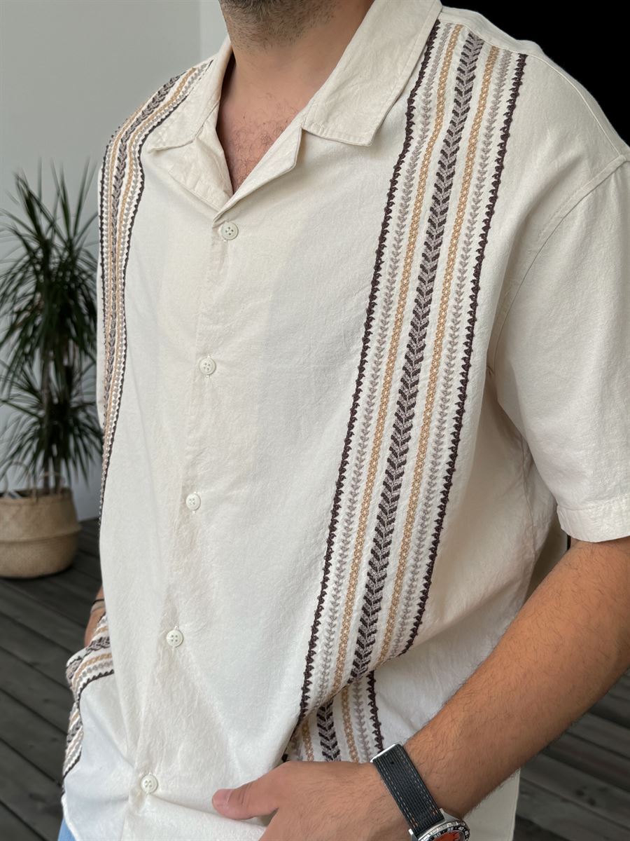 Embroidered Short Sleeve Shirt