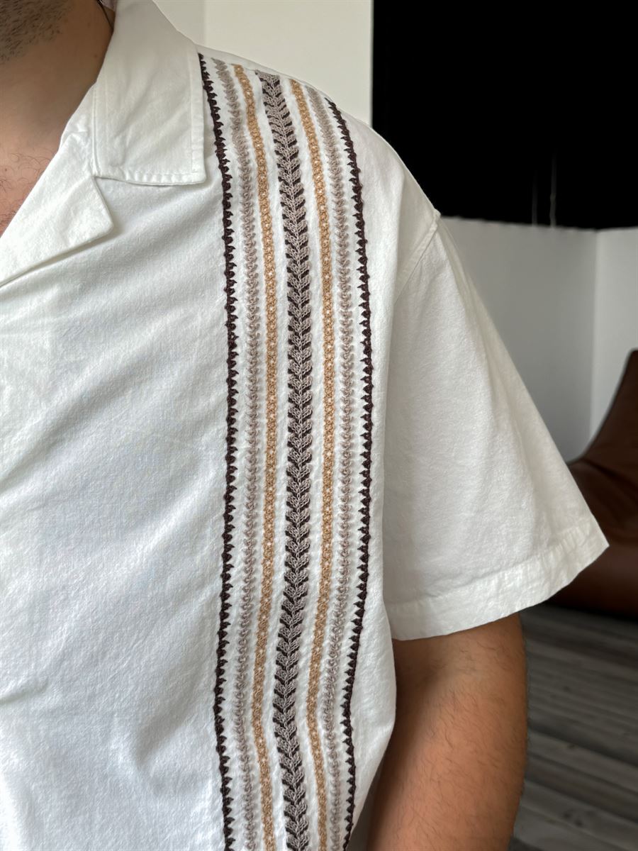 Embroidered Short Sleeve Shirt