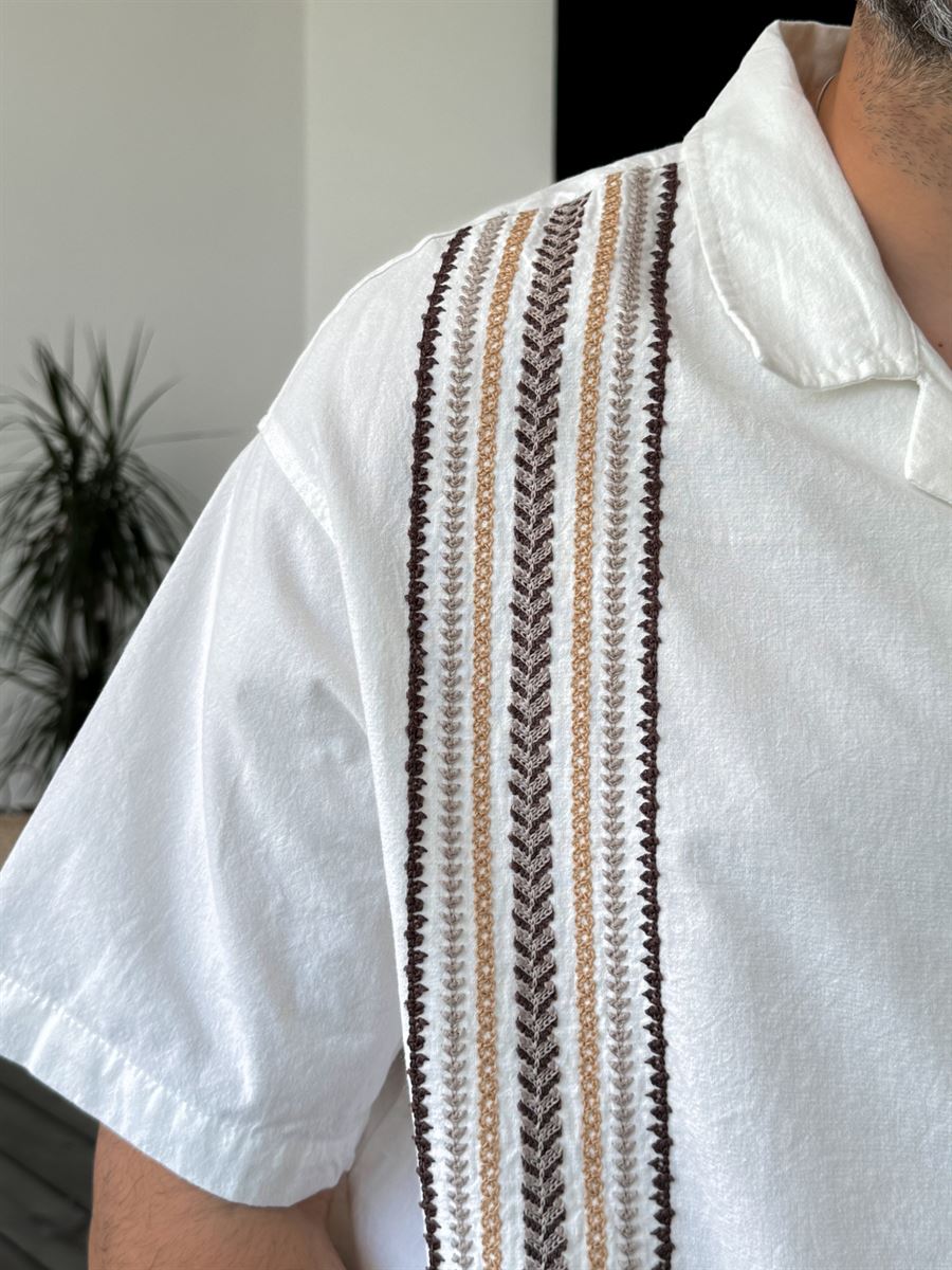 Embroidered Short Sleeve Shirt