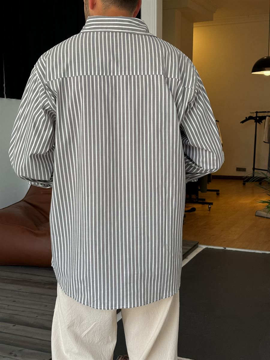Reverse Stripe Pocket Shirt