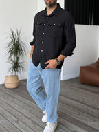 Buttoned Pocket Long Sleeve Shirt