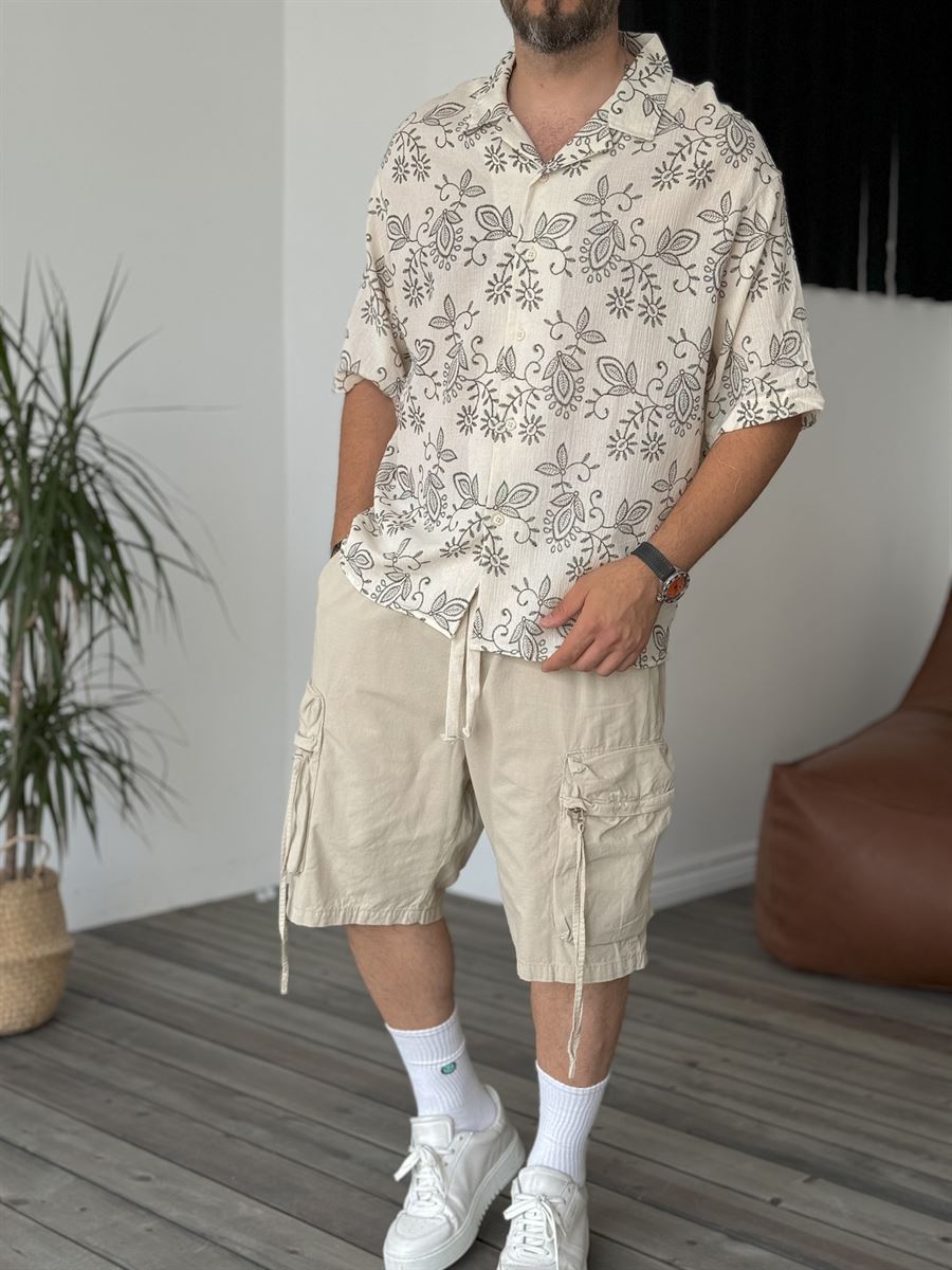 Internal Patterned Short Sleeve Shirt