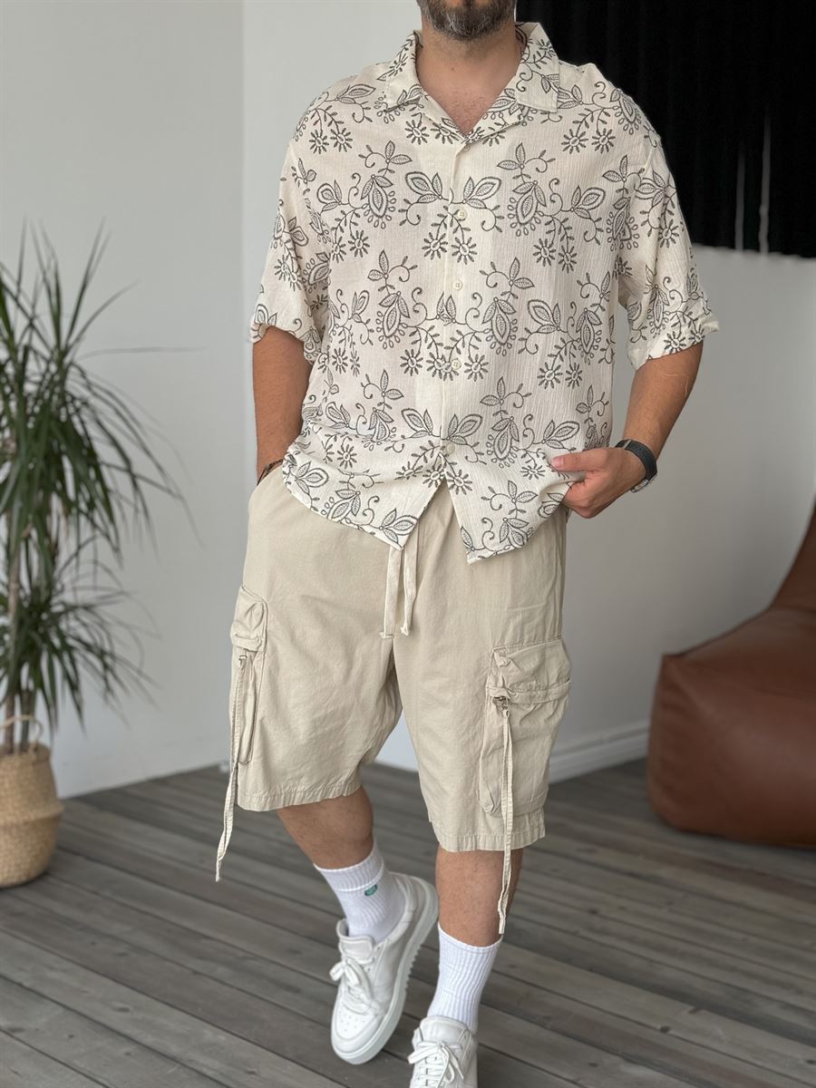 Internal Patterned Short Sleeve Shirt