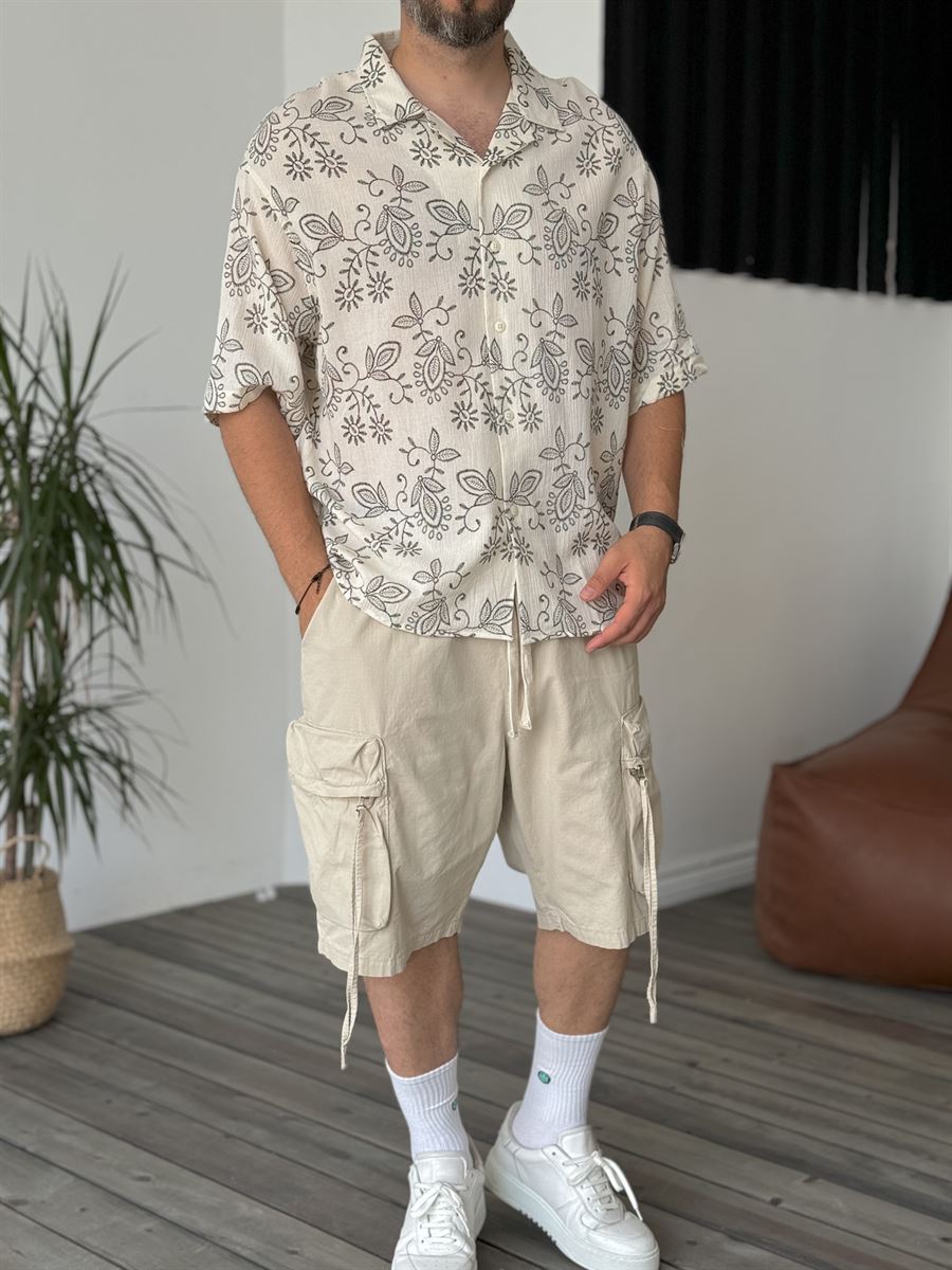 Internal Patterned Short Sleeve Shirt