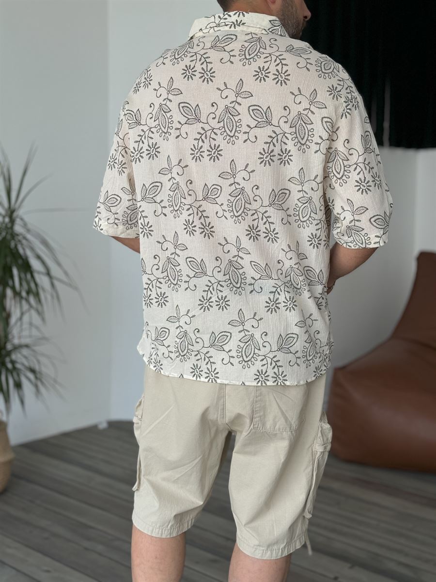 Internal Patterned Short Sleeve Shirt